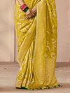 Chartreuse Green Banarasi Dola Silk Saree
