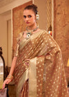 Coffee Gold Banarasi Tissue Silk Saree