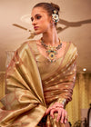 Coffee Gold Banarasi Tissue Silk Saree