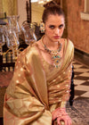 Coffee Gold Banarasi Tissue Silk Saree