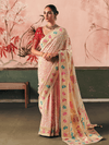 Cream Bandhani Patola Silk Saree