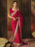 Crimson Red Bandhani Banarasi Georgette Saree