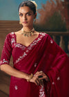 Deep Maroon Soft Silk Saree