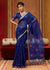 Deep Navy Blue Cotton Silk Saree