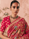 Deep Pink Bandhani Patola Silk Saree