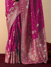 Magenta Banarasi Silk Saree