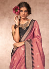 Dusty Rose Kanjivaram Silk Saree