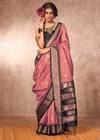 Dusty Rose Kanjivaram Silk Saree