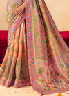 Dusty Rose Mauve Pichwai Designer Dola Silk Saree