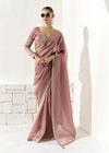 Dusty Rose Organza Tissue Silk Saree
