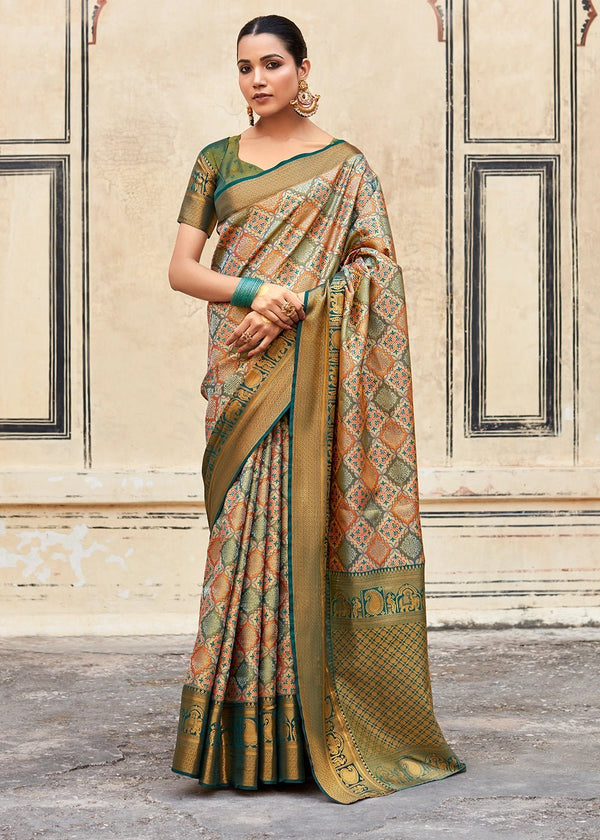 Festive Green Dharmavaram Silk Saree
