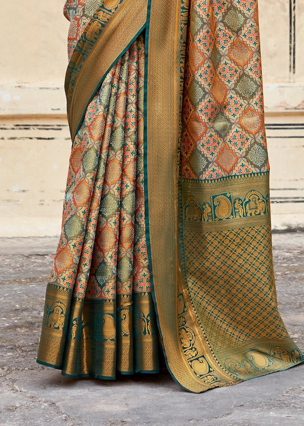 Festive Green Dharmavaram Silk Saree