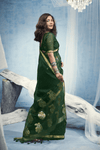 Forest Green Banarasi Silk Saree