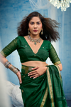 Forest Green Banarasi Silk Saree