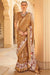 Golden Mustard And Ivory Banarasi Silk Saree With Floral Pallu