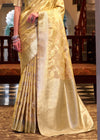 Golden Mustard Banarasi Satin Silk Saree