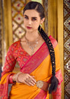Golden Yellow Banarasi Silk Saree