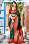 Green Woven Soft Peshwai Paithani Silk Saree