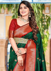 Green Woven Soft Peshwai Paithani Silk Saree