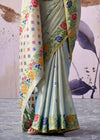 Sage Green Banarasi Tissue Silk Saree