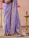 Lavender Banarasi Dola Silk Saree