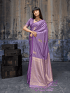 Lavender Banarasi Satin Silk Saree