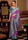 Lavender Banarasi Silk Saree