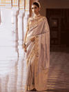 Lavender Pink Banarasi Tissue Silk Saree