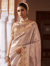 Lavender Pink Banarasi Tissue Silk Saree