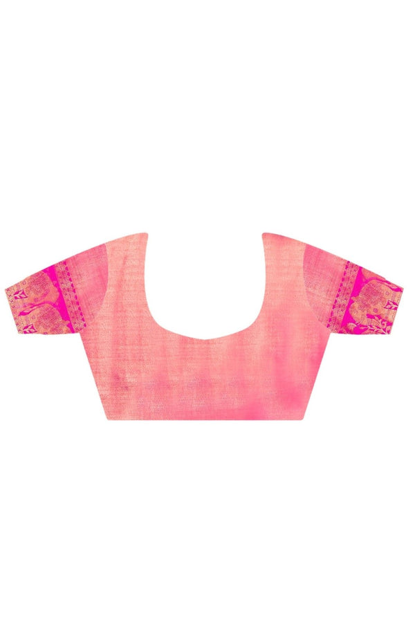 Leaf Green Kanjivaram Silk Saree with Gold Zari