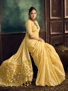 Light Yellow Handloom Jamdani Slub Cotton Saree