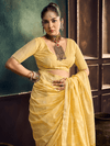 Light Yellow Handloom Jamdani Slub Cotton Saree