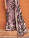 Lilac Banarasi Dola Silk Saree