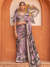 Lilac Banarasi Dola Silk Saree