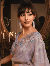 Lilac Organza Silk Saree