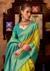 Lime Yellow Banarasi Silk Saree