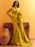 Lime Yellow Woven Designer Tussar Silk Saree