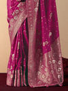 Magenta Banarasi Silk Saree
