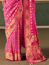 Magenta Bandhani Patola Silk Saree