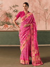 Magenta Bandhani Patola Silk Saree