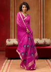 Magenta Pink Cotton Silk Saree