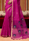 Magenta Pink Cotton Silk Saree