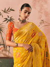 Marigold Yellow Bandhani Patola Silk Saree