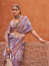 Mauve Banarasi Dola Silk Saree