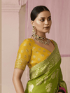 Mehendi Green Banarasi Dola Silk Saree