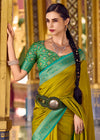 Mehendi Green Banarasi Silk Saree