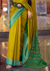 Mehendi Green Banarasi Silk Saree