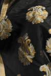 Midnight Black Banarasi Silk Saree