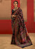 Midnight Black Kashmiri Chinar Cotton Pashmina Saree