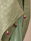 Mint Green Banarasi Dola Silk Saree